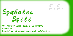 szabolcs szili business card